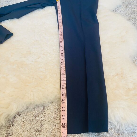 Theory Trecca Full Length Pant Good Wool Navy Sz 2 - Picture 10 of 12